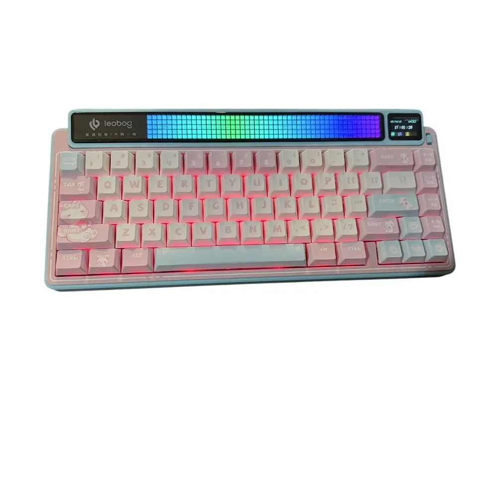 LEOBOG x Aula AMG65 Mechanical GamingTri-mode Wireless Keyboard Pink Meow NWT